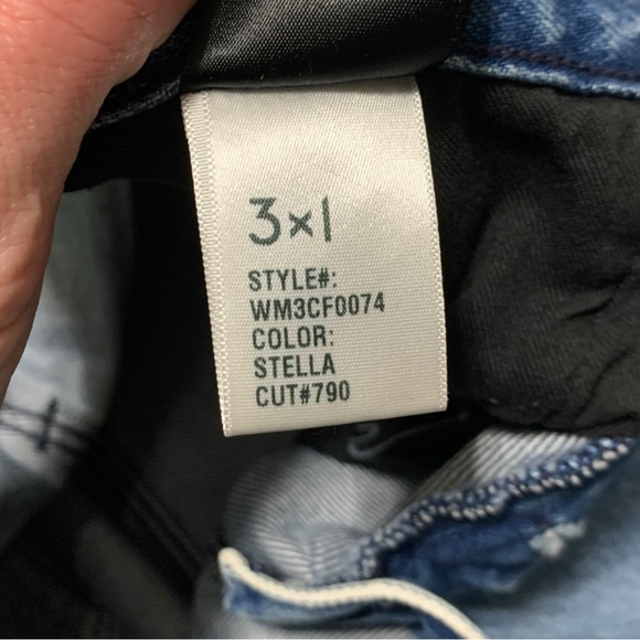 Revolve 3x1 NYC Frayed Hem Cropped Button Fly Stella Jeans Women’s Size 27 - Picture 8 of 8